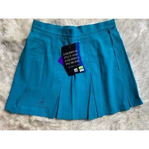 NWT le coq sportif teal blue tennis golf skirt sz 10